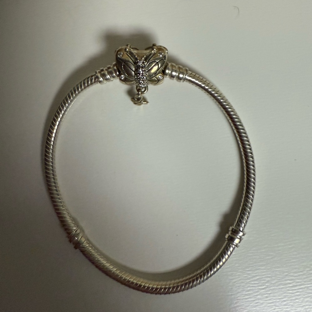 Pandora Silver Bracelet with Butterfly Charm